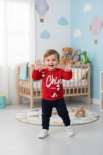 DIMPLE BABY Panda Printed Text 2-Piece Baby Set