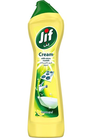 Jif Cream Cleaner, Lemon, stain remover with micro crystal technology 500ml