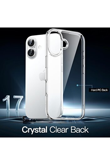 m.tk moveteck Apple iPhone 17 Case Soft Transparent Colorless Silicone Cover with Camera Protruding Protection