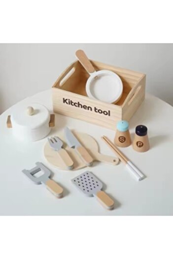 OEM Montessori Wooden Simulation Toys - Kitchen Utensils Set