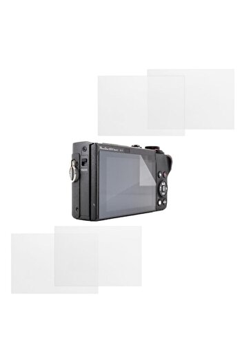 COMANDO Protection set compatible with Canon PowerShot G5 X, Focus Shield, 4 Durable Silicone Films