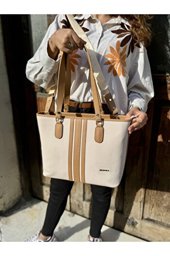 Just Polo Women's New Season 3 Compartment Large Size Stylish Shopper Hand & Shoulder Bag