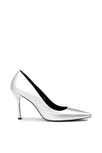 Deery Women's Silver Color Stiletto Heeled Shoes