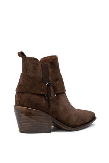 Deery Women's Genuine Suede Brown Western Boots
