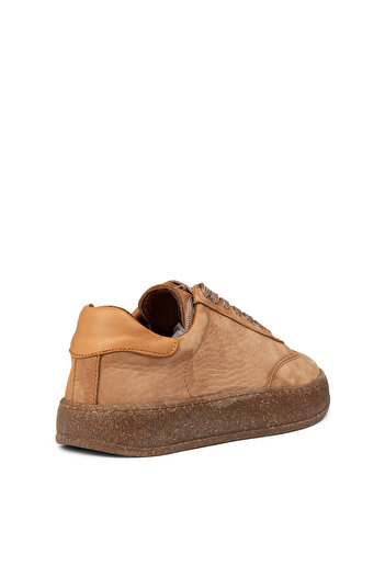 Deery Women's Genuine Nubuck Tan Color Sneaker Shoes