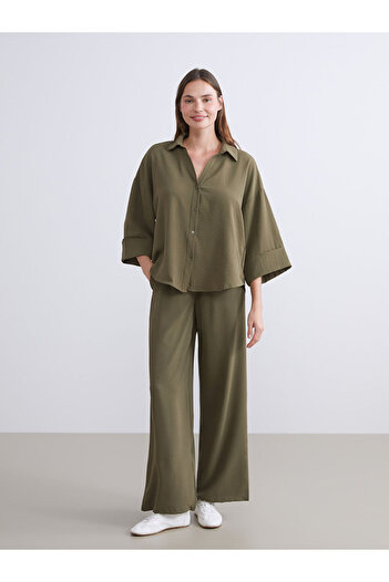 LC Waikiki Create Your Style from Uzg Store |   Textured Oversize Women's Shirt