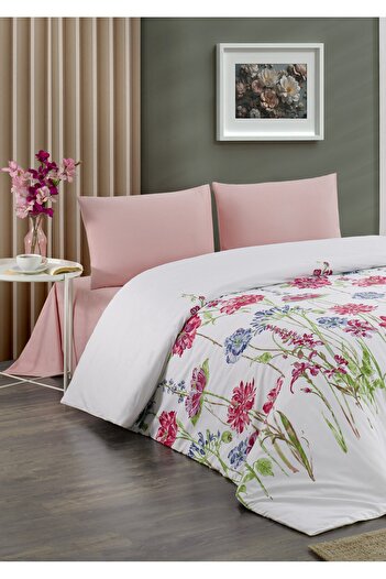 Bikaya Home Kristal Ranforce Double Duvet Cover Set |   100% Cotton |   57 Tel |   4 Pieces |   Luxury Box