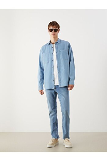 LC Waikiki Чоловіча джинсова сорочка LCW Jeans Regular Fit з довгим рукавом