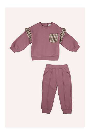 LC Waikiki Girl's Ruffle Detailed Tracksuit