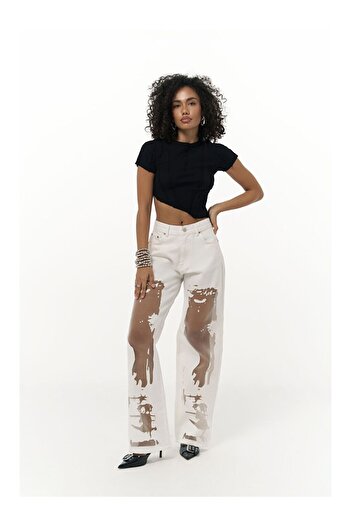 LC Waikiki Norris Asymmetrical Black Crop