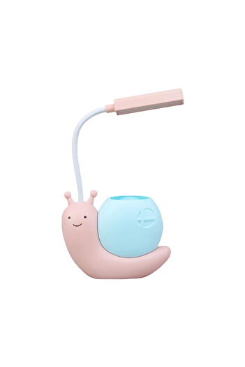 Klaus LED Desk Lamp for Children, With Pencil Holder, 360° Rotatable, Pink, 4000K