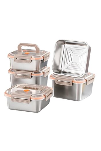 Hope Stainless Steel Square Multifunctional Portable Sealed Leakproof Fresh-keeping, Lunch Bento, Refrige