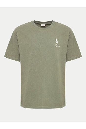 Solid Ανδρικό T-Shirt 21108240 Πράσινο