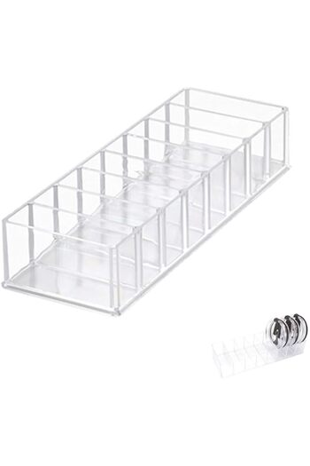 Generic Rayyan Tumbler Lid Organizer, Acrylic Kitchen Cabinet Organizer for Storage Container Lids, Multipur