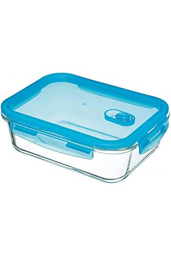 Generic KitchenCraft Glass Storage Container with Vent, Rectangular, 1i5 Litres, 23x17x8cm, Labelled