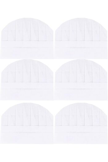 Generic SEWACC 20pcs White Paper Chef Hats Small Chef Toques Kitchen Cooking Chef Caps for Kids Home Kitchen