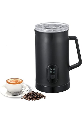 Generic جهاز خفق الحليب، جهاز تبخير الحليب الكهربائي 4 في 1، صانع رغوة ساخنة وباردة أوتوماتيكيًا وسخان حليب