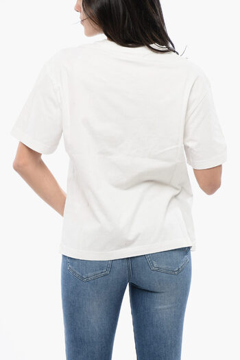 Diesel Tricou Red Tag din bumbac cu guler rotund și imprimeu frontal T-Danny-Poff