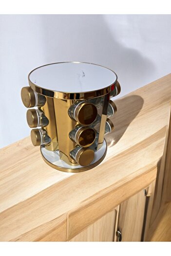RİVO HOME DECOR 12-Piece Rotating Spice Rack with Stand