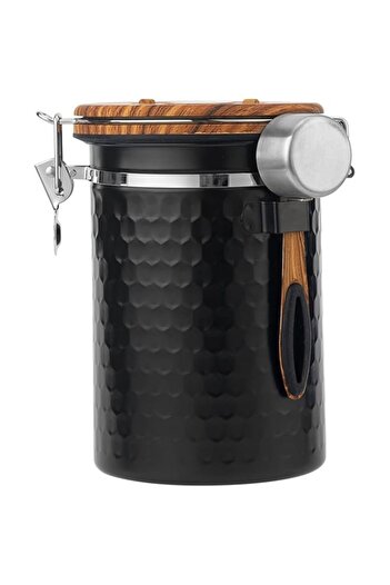 Generic U-HOOME Coffee Canister, Airtight Stainless Steel Kitchen Food Coffee Bean Storage Container with Sc