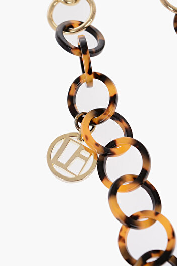 Linda Farrow Chain Glasses Holder With Golden Pendants