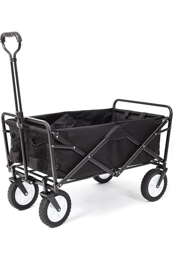 Generic Collapsible Folding Outdoor Utility Wagon, Black
