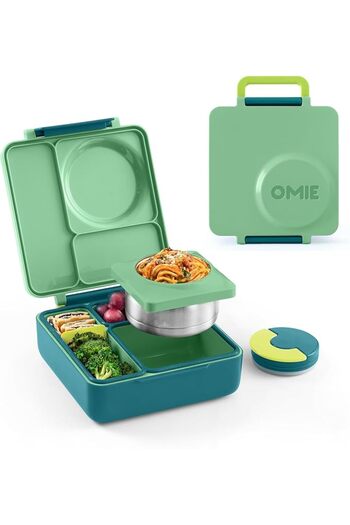 Generic OmieBox Kids Bento Lunch Box, Plastic, Meadow