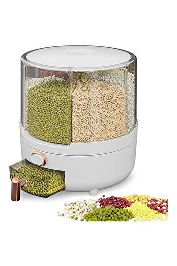 Generic HIKKY Rice Dispenser, 360°Rotating Grain Dispenser Rice & Grain Storage Container, One-Click Output