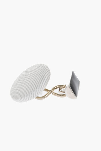 Corneliani Silk Covered Brass Cufflinks