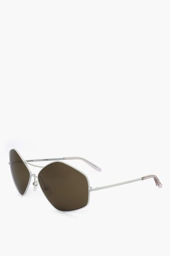 Linda Farrow Dries Van Noten Pentagonal Sunglasses With Double Bridge