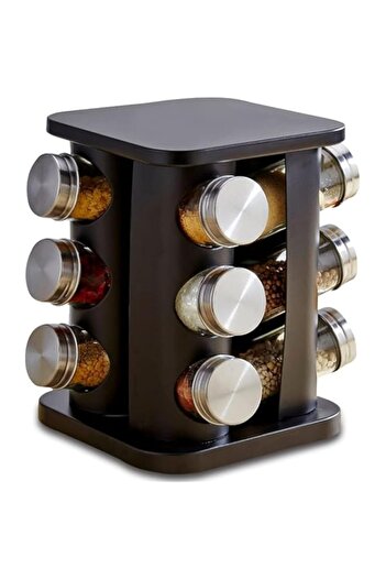 genric Revolving Spice Rack Organizer with 12 Jars, Countertop Spice Seasoning Rack Tower with 12 Glass Jar