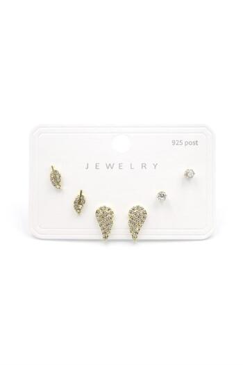 Royaleks Multiple Stone Earrings - Gold