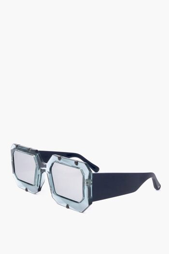 Linda Farrow Markus Lupfer Square Sunglasses With Transparent Frame