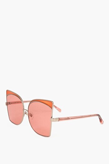 Linda Farrow No 21 Butterfly Sunglasses With Metal Frame