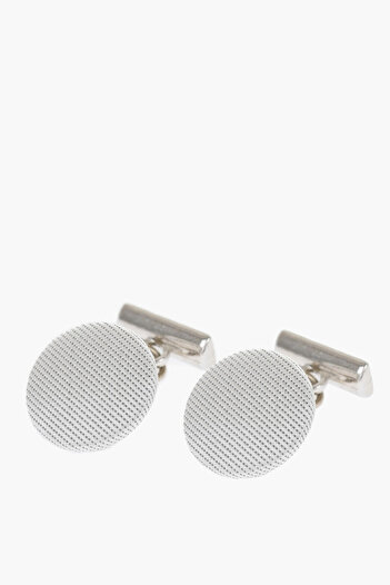 Corneliani Silk Covered Brass Cufflinks