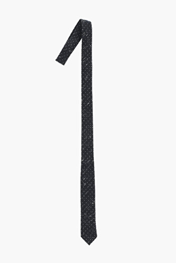 Corneliani Polka Dot Patterned Cotton Blend Tie