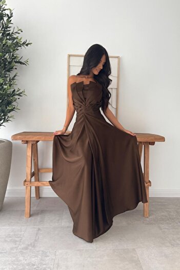 Generic Elegant dark chocolate brown dress