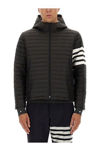THOM BROWNE Down Jacket With Hood