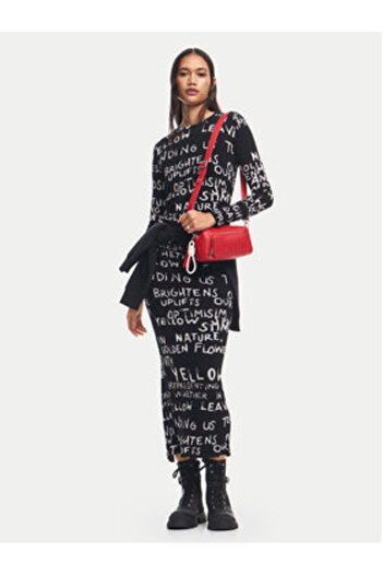 Desigual Γυναικείο Φόρεμα Casual 24WWVK45 Μαύρο
