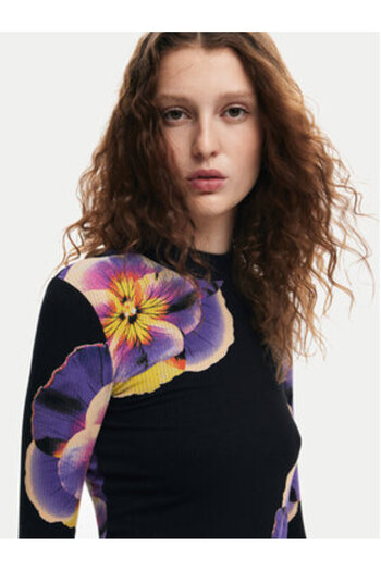 Desigual Γυναικείο Φόρεμα Casual 24WWVK34 Μαύρο