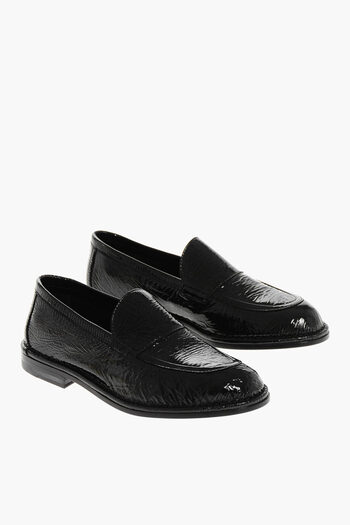 Pierre Hardy Patent Leather Noto Loafers With Cuir Sole