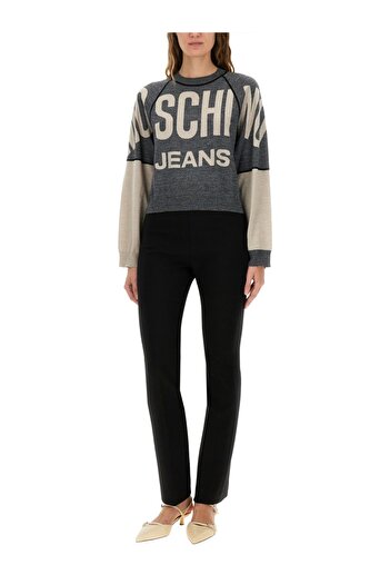 Moschino Jeans Jersey With Inlaid Logo