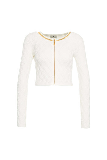 Elisabetta Franchi Cardigan with chain detail