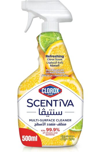Clorox Scentiva Multi-Surface Cleaner Spray, Madagascar Citrus Garden, 500 ml