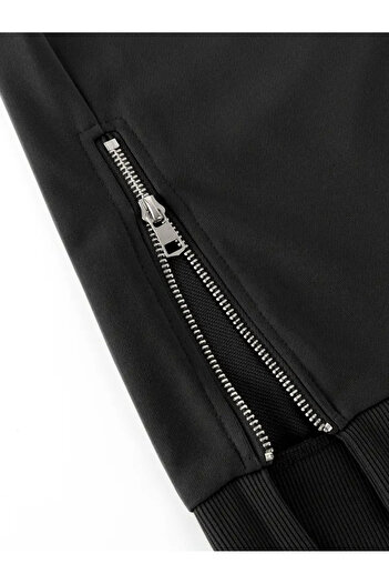 Curvy Trend Plus Size Happiness Printed Zipper Slit Detail Soft Flowy Fabric Raglan Sleeve Sweashirt
