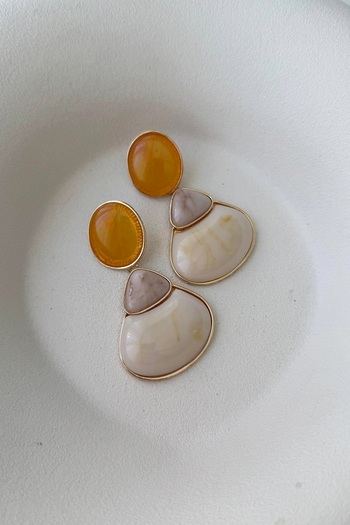 mos&more Brand Model Cream Women's Earrings