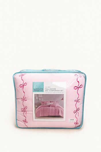 Bee Home Addison Pink | 8-Piece Single Cotton Duvet Cover Set