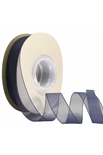Creativ Deco Plus Organza ribbon, 2 cm wide, navy blue color, 40 m roll
