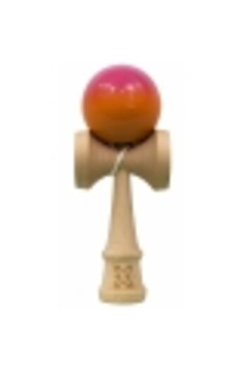 Flippy Kendama X Original, Professional, Super Sticky Wooden Toy, 18 cm, Gradient Pink/Orange/Yellow