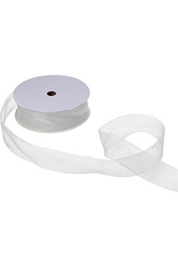 Creativ Deco Plus Organza Ribbon 2 cm Width, White Color, 40 m Roll